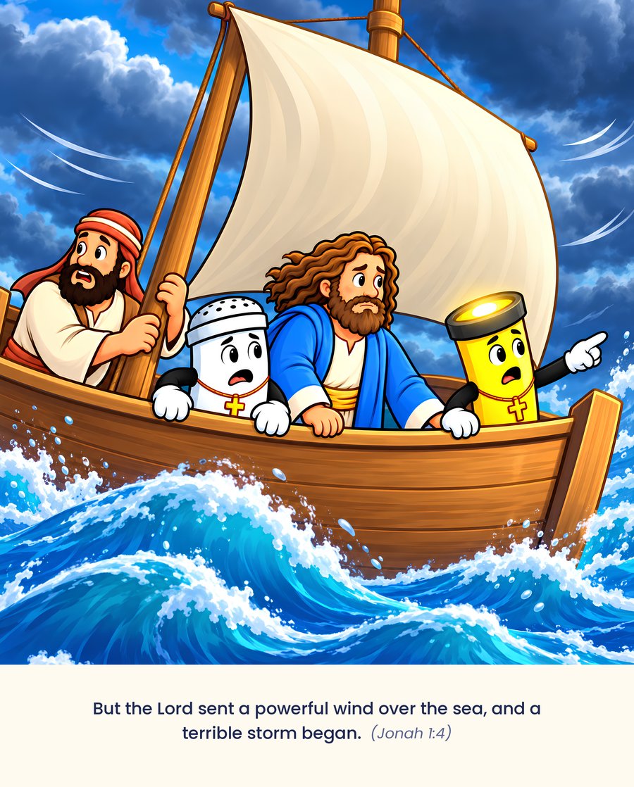 Page from Jonah: the storm begins